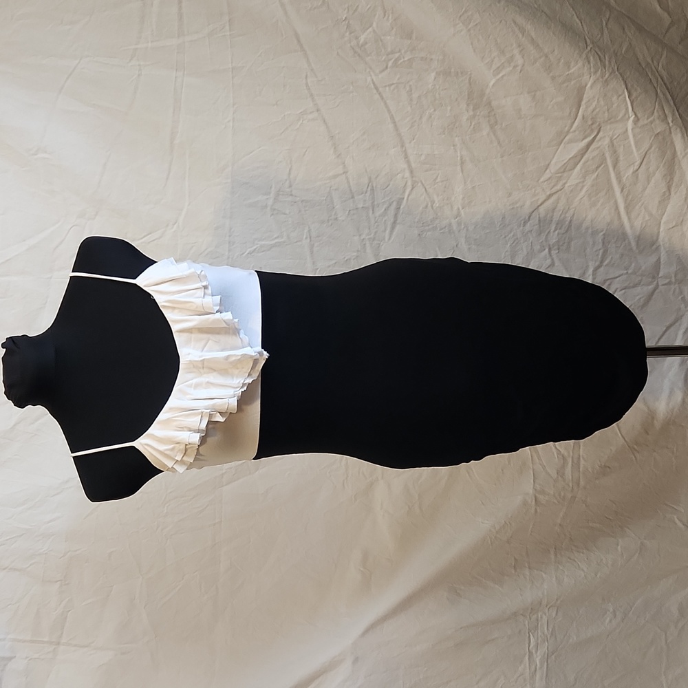 Twenty One fitted dress, size L, black/ white